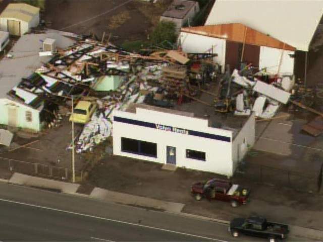 The destruction of downburst winds