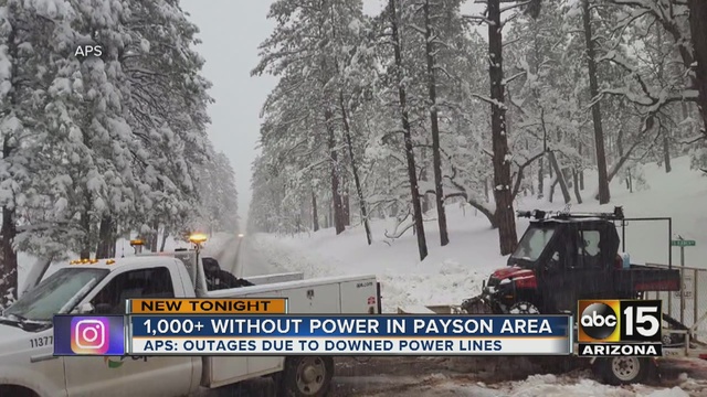 Winter storm knocks out power service to thousands in Payson area