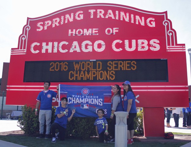 Chicago Cubs hold championship rally at Sloan Park in Mesa