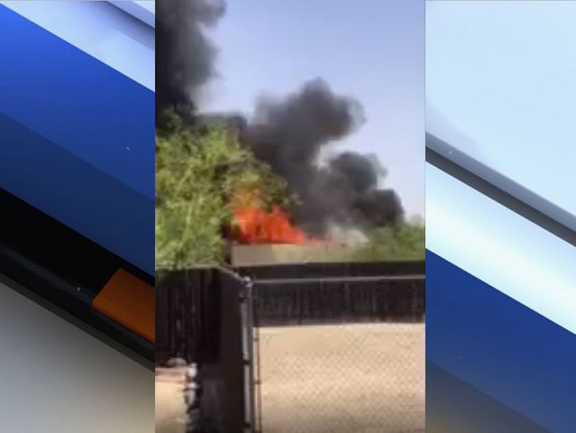 Firefighters: Fire ignites at Phoenix aircraft salvage yard