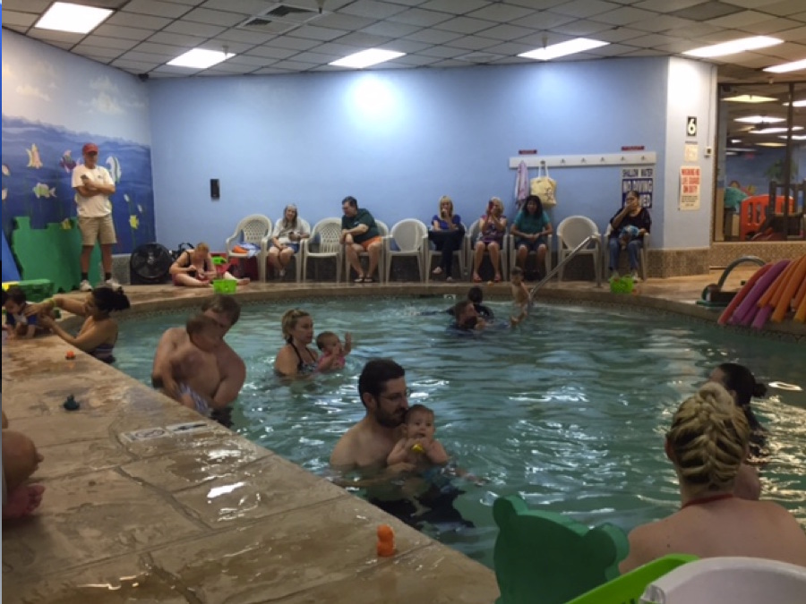 Newborns getting free swim lessons at SWIMkids USA in Mesa ABC15 Arizona