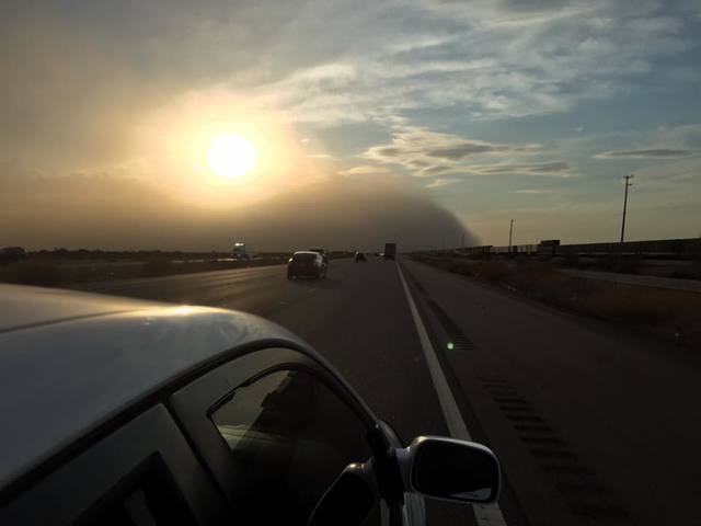 Dust blows south of the Valley on Sunday (7/9)