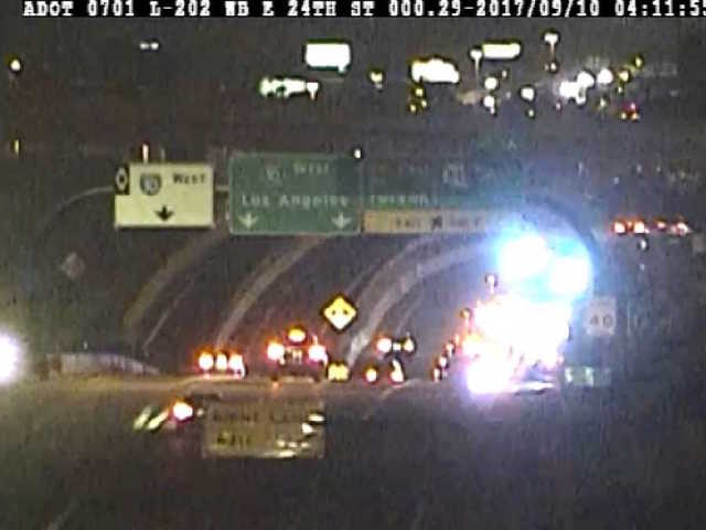 Motorcyclist dies after being struck by vehicle on Loop 202 near I-10 ramp