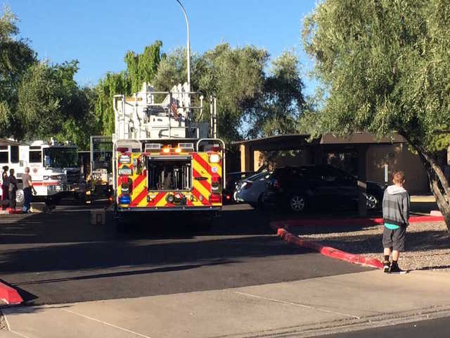 Man seriously hurt after being rescued from burning apartment in Mesa