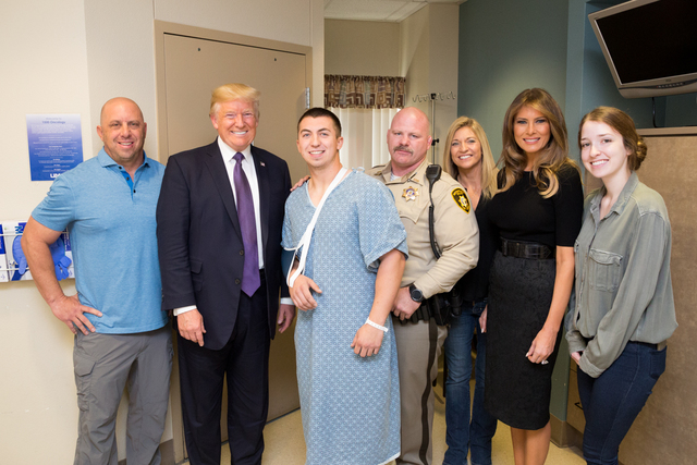 PHOTOS: President Trump visits Las Vegas shooting victims
