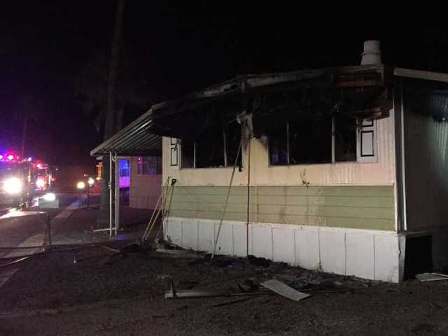 Mobile home catches fire in Tucson after propane torch used to burn spiders