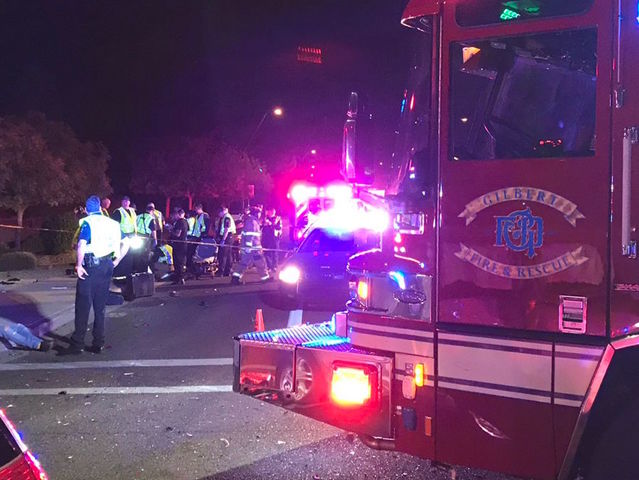 Six people taken to hospital after crash in Gilbert