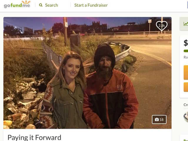 Woman raises more than $60K for homeless man who helped her