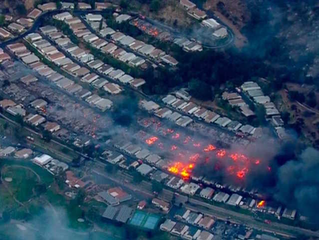 California wildfires: 20 homes burned in San Diego retirement community