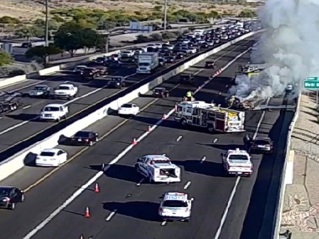 Car bursts into flames on Loop 101 in Scottsdale