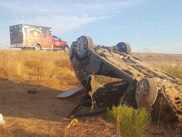 Man hospitalized after car crashes into trailer in Buckeye Valley