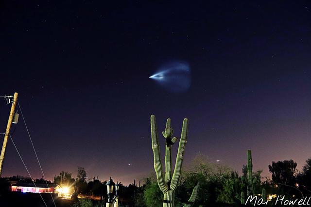 PHOTOS: SpaceX rocket emits burn in space