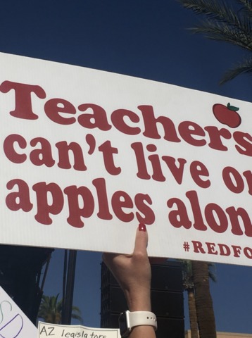 PHOTOS: Supporters rally with signs during Red for Ed march in Phoenix