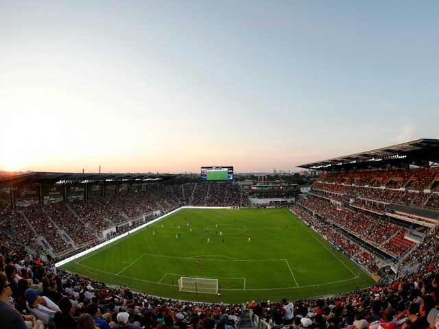 Sideline reporter hit by falling railing during DC soccer game