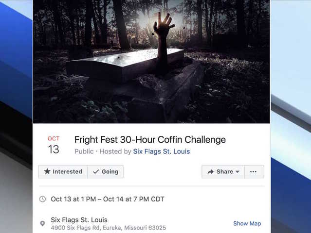 Six Flags Saint Louis offers prizes for coffin challenge survivors