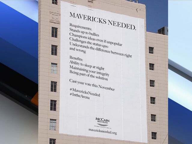 'Mavericks needed' - McCain Institute enters election with new slogan