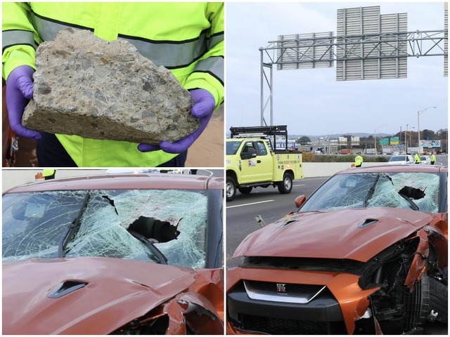 PD: Concrete chunk possibly thrown from bridge kills Nashville driver